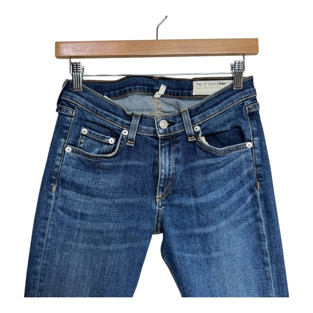 Rag & Bone Capri Women's Jeans Size 28 Blue Denim Frayed Hem Cropped - Picture 3 of 9